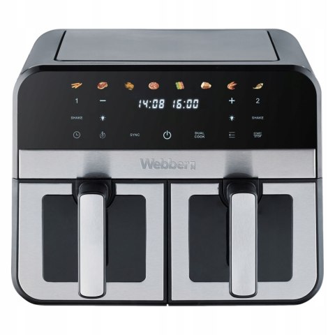 Frytkownica beztłuszczowa Webber 9L - AF900 - podwójna komora 2400W LCD