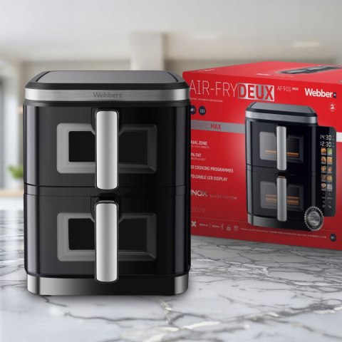 Frytkownica beztłuszczowa WEBBER AF901 11L 2800W podwójna komora