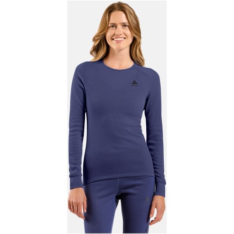 Bielizna termoaktywna z długim rękawem Odlo BL TOP crew neck l/s ACTIVE WARM roz. M Niebieska Bielizna termoaktywna z długim rękawem Odlo BL TOP crew neck l/s ACTIVE WARM roz. M Niebieska