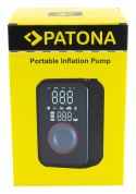 PATONA Pompka Elektryczna do opon samochodowych, rowerowych, materacy, piłek 10,3 bar / 150 PSI z Powerbankiem i Lampką LED