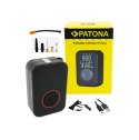 PATONA Pompka Elektryczna do opon samochodowych, rowerowych, materacy, piłek 10,3 bar / 150 PSI z Powerbankiem i Lampką LED
