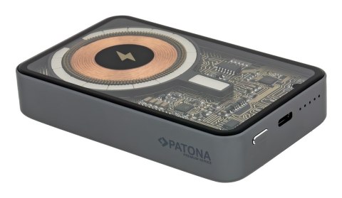 PATONA Premium Powerbank Clear 3.0 PD20W 10.000mAh MagSafe z ładowaniem bezprzewodowym PATONA Premium Powerbank Clear 3.0 PD20W 10.000mAh MagSafe z ładowaniem bezprzewodowym