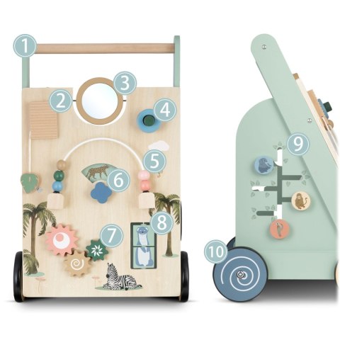 Drewniany chodzik pchacz NK857 Nukido sensoryczny sorter Montessori