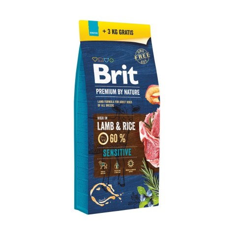 BRIT PREMIUM BY NATURE SENSITIVE LAMB 15kg+3kg