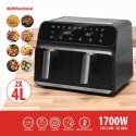 Frytkownica beztłuszczowa Air Fryer 1700W 2x4L Alpina czarna