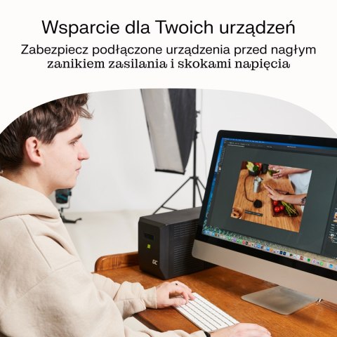 GREEN CELL UPS POWERPROOF 1200W/2000VA MODYFIKOWANA SINUSOIDA