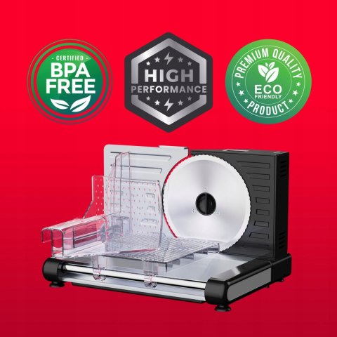 SCHARF MS02 Krajalnica elektryczna Webber 160W INOX 18cm BPA Free