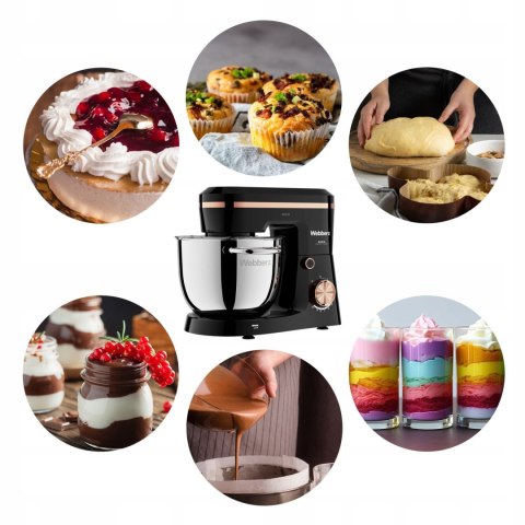 AURA SM15 Robot planetarny 2000W 5,2L Webber czarny/stalowy