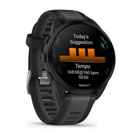 Zegarek sportowy Garmin Forerunner 165 Music AMOLED 43mm Black/Slate Grey Zegarek sportowy Garmin Forerunner 165 Music AMOLED 43mm Black/Slate Grey