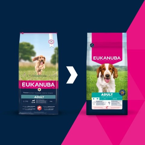 EUKANUBA Adult Small/Medium Salmon & Barley 12kg EUKANUBA Adult Small/Medium Salmon & Barley 12kg
