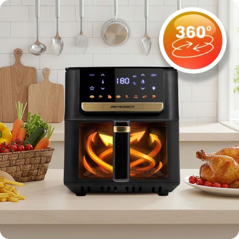 Frytkownica beztłuszczowa Air Fryer 6,5L 1700W Berdsen BD-655 czarna