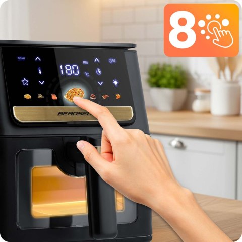 Frytkownica beztłuszczowa Air Fryer 6,5L 1700W Berdsen BD-655 czarna