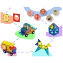 Klocki magnetyczne edukacyjne konstrukcyjne 71 szt RK-782 Ricokids