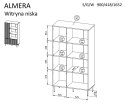 Regał 4 ALMERA 90x42x165 orzech/kaszmir Regał 4 ALMERA 90x42x165 orzech/kaszmir