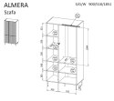Szafa 5 ALMERA 90x52x185 orzech/kaszmir Szafa 5 ALMERA 90x52x185 orzech/kaszmir