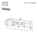 Szafka RTV 4D LUCCA 200x40x59 biały