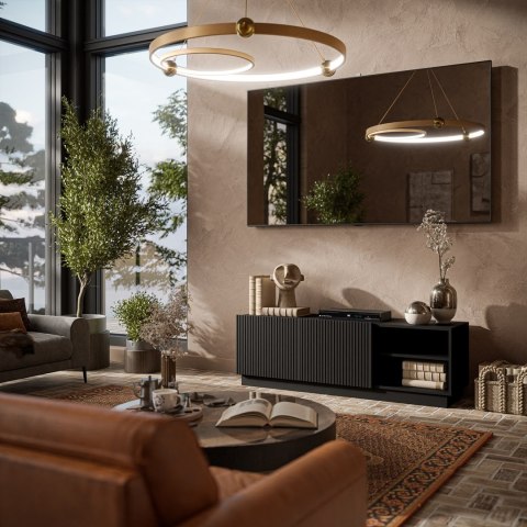 Szafka RTV LIVERTI 150x42x48 czarny Szafka RTV LIVERTI 150x42x48 czarny