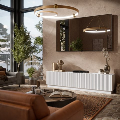 Szafka RTV LIVERTI 200x42x48 biały Szafka RTV LIVERTI 200x42x48 biały