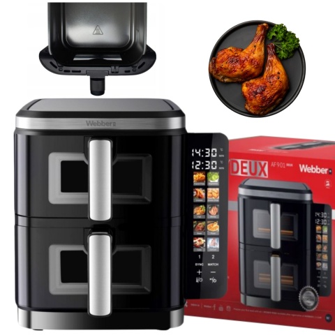 Frytkownica beztłuszczowa WEBBER AF901 11L 2800W podwójna komora