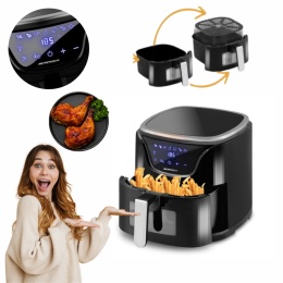 Frytkownica beztłuszczowa Air Fryer 5L 1500W Berdsen BD-652 czarno-srebrna