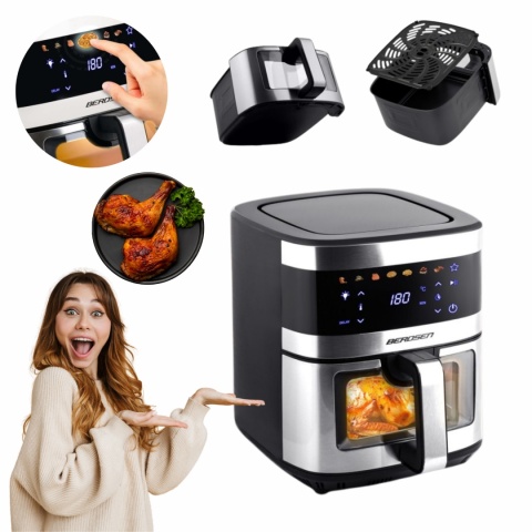 Frytkownica beztłuszczowa Air Fryer 6,5L 1800W Berdsen BD-656 czarna