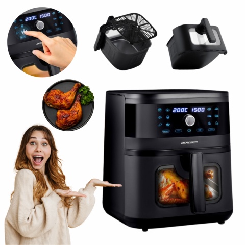 Frytkownica beztłuszczowa Air Fryer 6,5L 1800W Berdsen BD-657 czarna