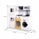 Kuchenka drewniana dla dzieci PROMIS KD35 biała LED dźwięki 81cm