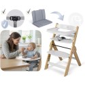 Drewniane krzesełko do karmienia Timo Nukido składane regulowane 6m+ białe