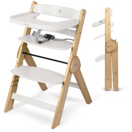 Drewniane krzesełko do karmienia Timo Nukido składane regulowane 6m+ białe