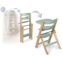 Drewniane krzesełko do karmienia Timo Nukido składane regulowane - miętowe