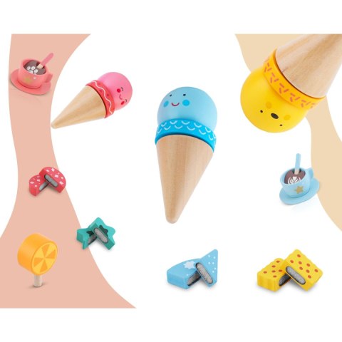 Drewniana kawiarnia lodziarnia NK880 Nukido zestaw do zabawy 3+