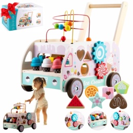 Drewniany chodzik pchacz z lodami RK-873 Ricokids