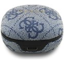 Guess 4G Classic Metal Logo - Słuchawki Bluetooth TWS ENC + etui ładujące (niebieski)
