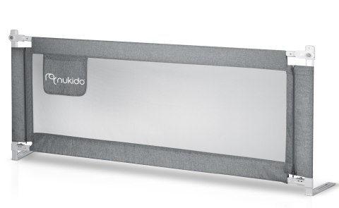 Barierka ochronna do łóżka zabezpieczająca bramka blokada180 cm Nukido NK-227 szara