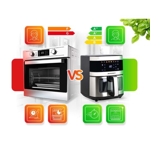 Frytkownica beztłuszczowa Air Fryer 6,5L 1800W Berdsen BD-656 czarna