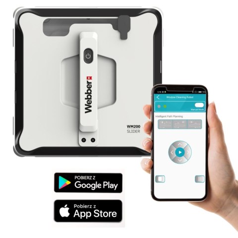Automatyczny robot do mycia okien WEBBER WM200 ze spryskiwaczem 3000Pa
