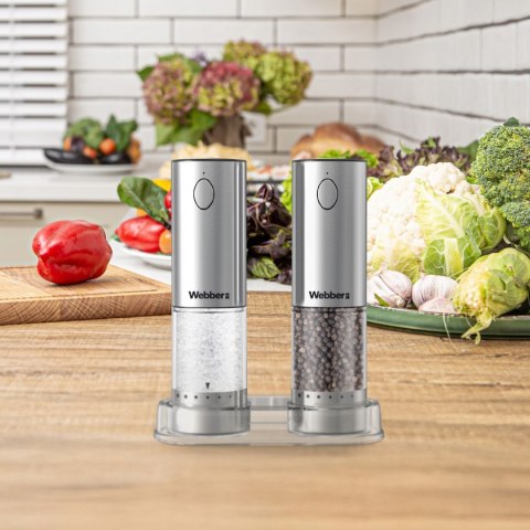 MŁYNEK DO PIEPRZU I SOLI ELEKTRYCZNY AKUMULATOROWY USB MŁYNEK DO SOLI 2 SZT