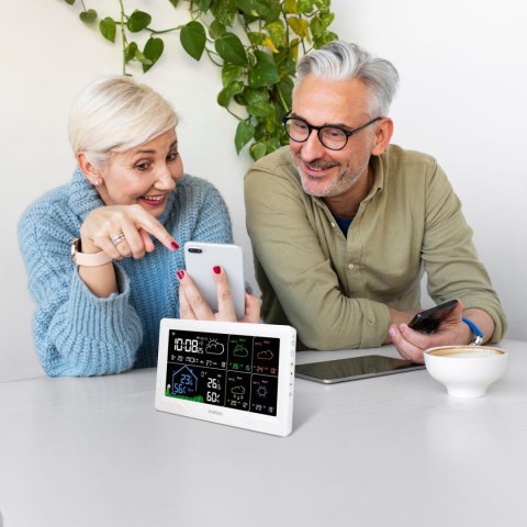 STACJA POGODOWA METEO SP401 WIFI Z PROGNOZĄ POGODY NA 4 DNI