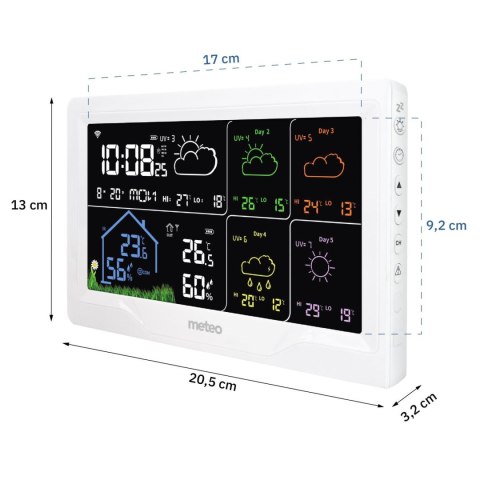 STACJA POGODOWA METEO SP401 WIFI Z PROGNOZĄ POGODY NA 4 DNI