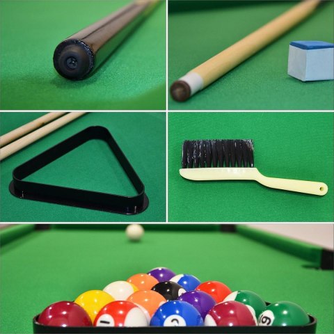 STÓŁ DO W GRY W BILARDA CZARNY 121x61x79CM ENERO PRO