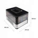 Suszarka do grzybów owoców warzyw IK3301 400W 5 sit timer LED