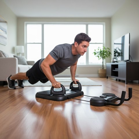 Platforma do ćwiczeń HMS DBP01 pompki plank linki timer uchwyt na telefon