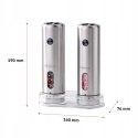 MK43 Elektryczny młynek do soli i pieprzu Webber INOX USB-C zestaw 2 szt.