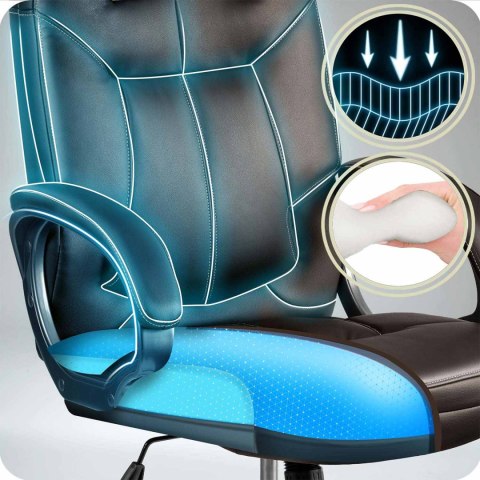 Fotel biurowy obrotowy Sofotel cimny brąz