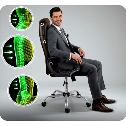 Fotel biurowy obrotowy Sofotel cimny brąz