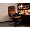 Fotel biurowy obrotowy Sofotel cimny brąz