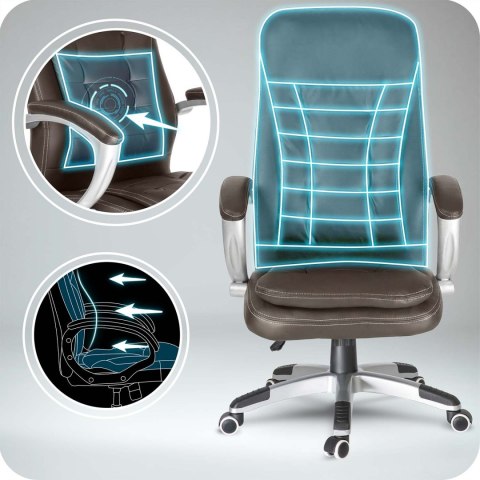 Fotel biurowy obrotowy Sofotel cimny brąz