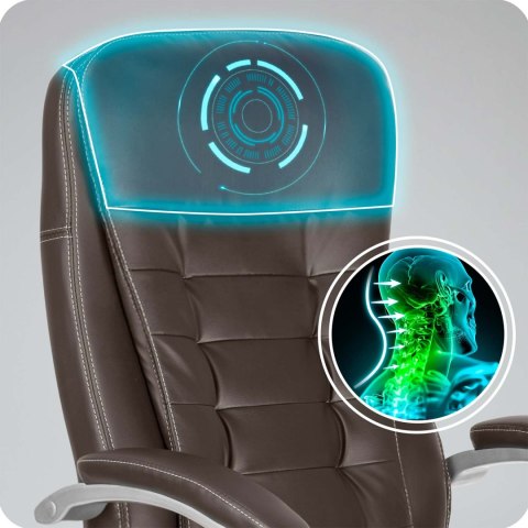 Fotel biurowy obrotowy Sofotel cimny brąz