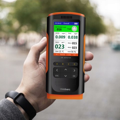 Miernik jakości powietrza Webber UP900 7w1 PM2.5 PM10 HCHO TVOC