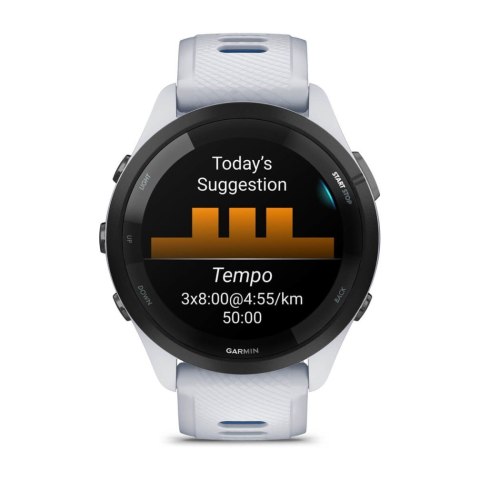 Zegarek Garmin Forerunner 265 46mm Black Bezel with Whitestone Case biało-niebieski